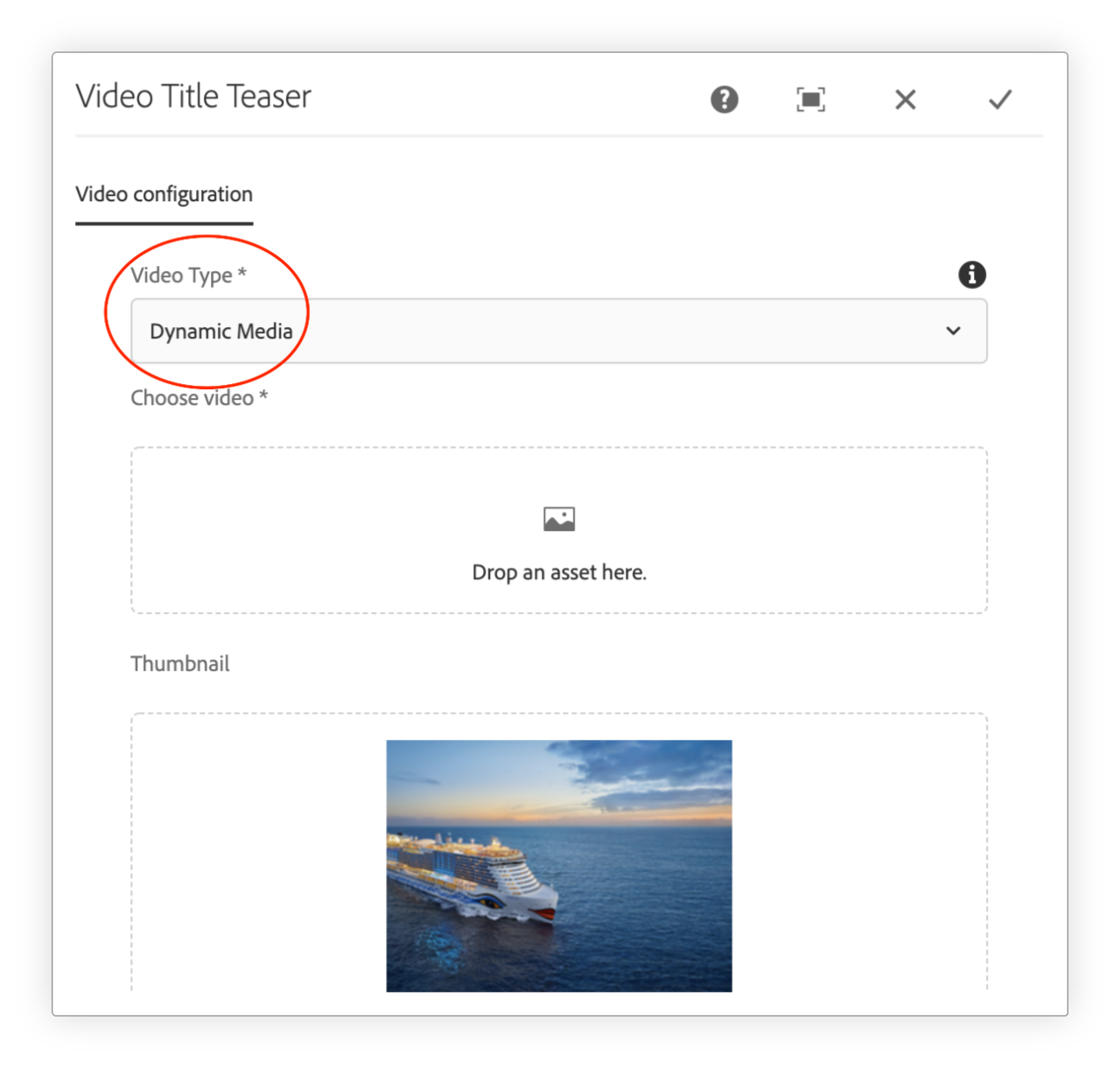 Video Dynamic Media option