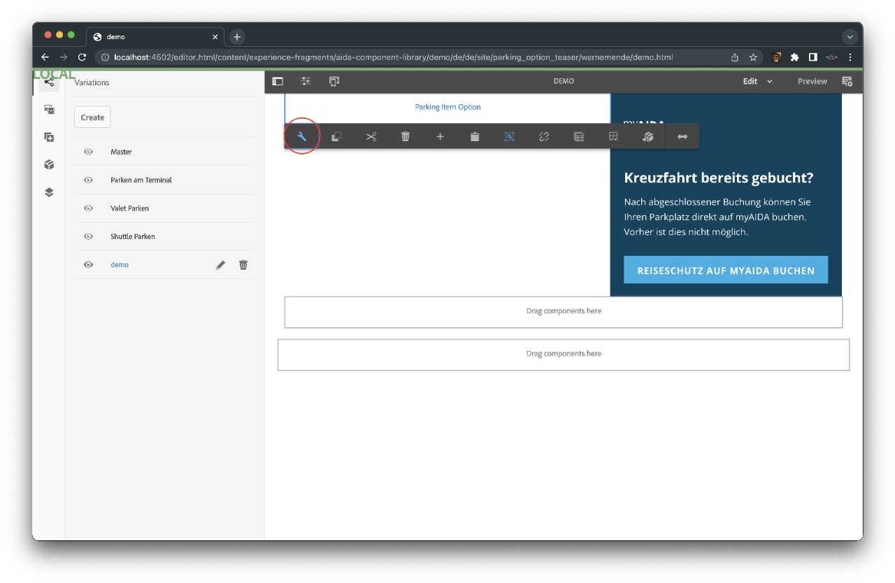Edit Content Fragment