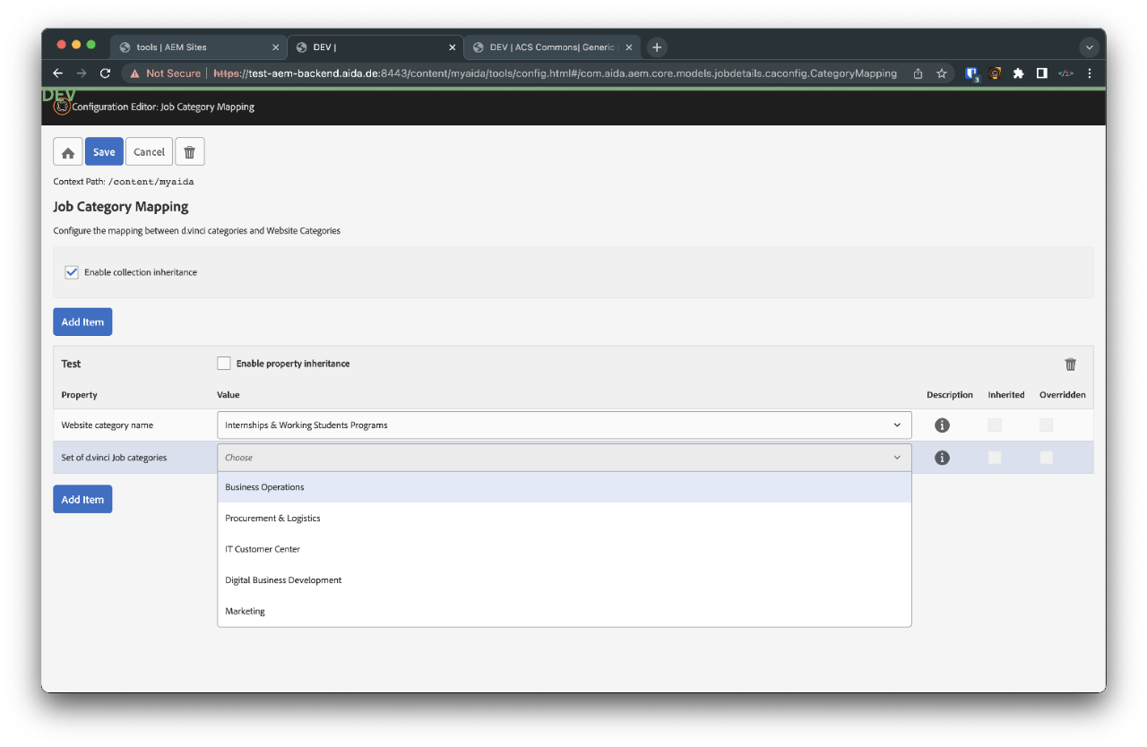 D.Vinci Job Categories