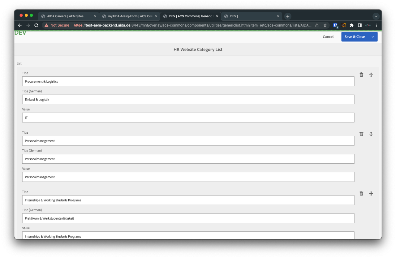 HR Website Category List Full