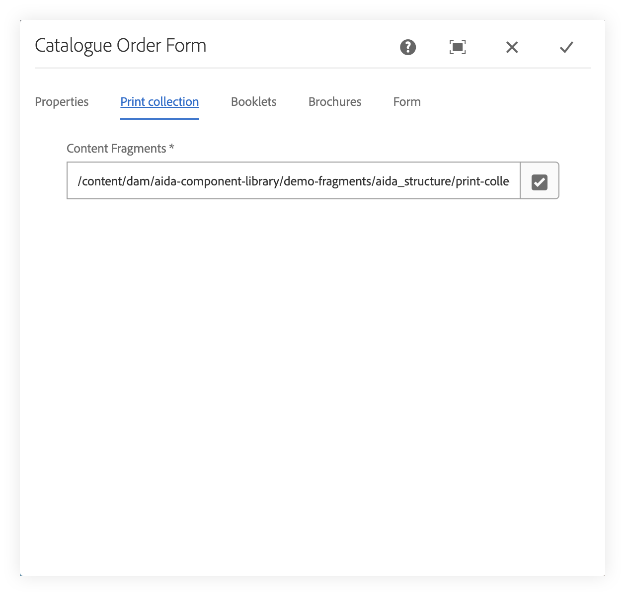 CQ Dialog: Print Collection