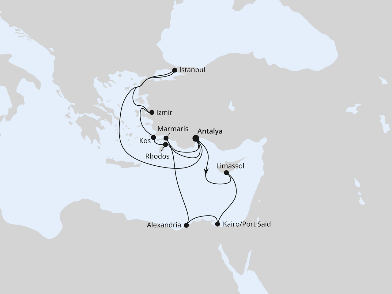 Östliches Mittelmeer mit Ägypten & Istanbul
