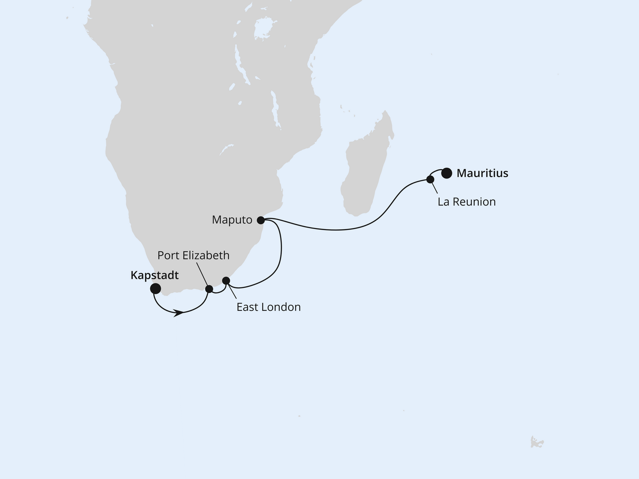 Südafrika mit La Réunion & Mauritius 2