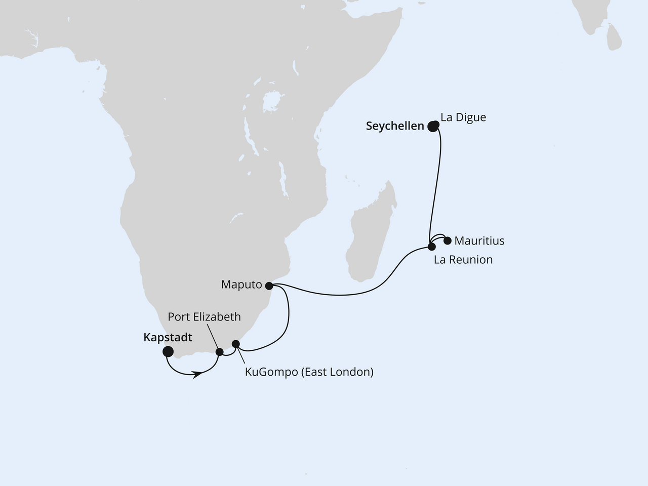 Seychellen, Mauritius & Südafrika 1