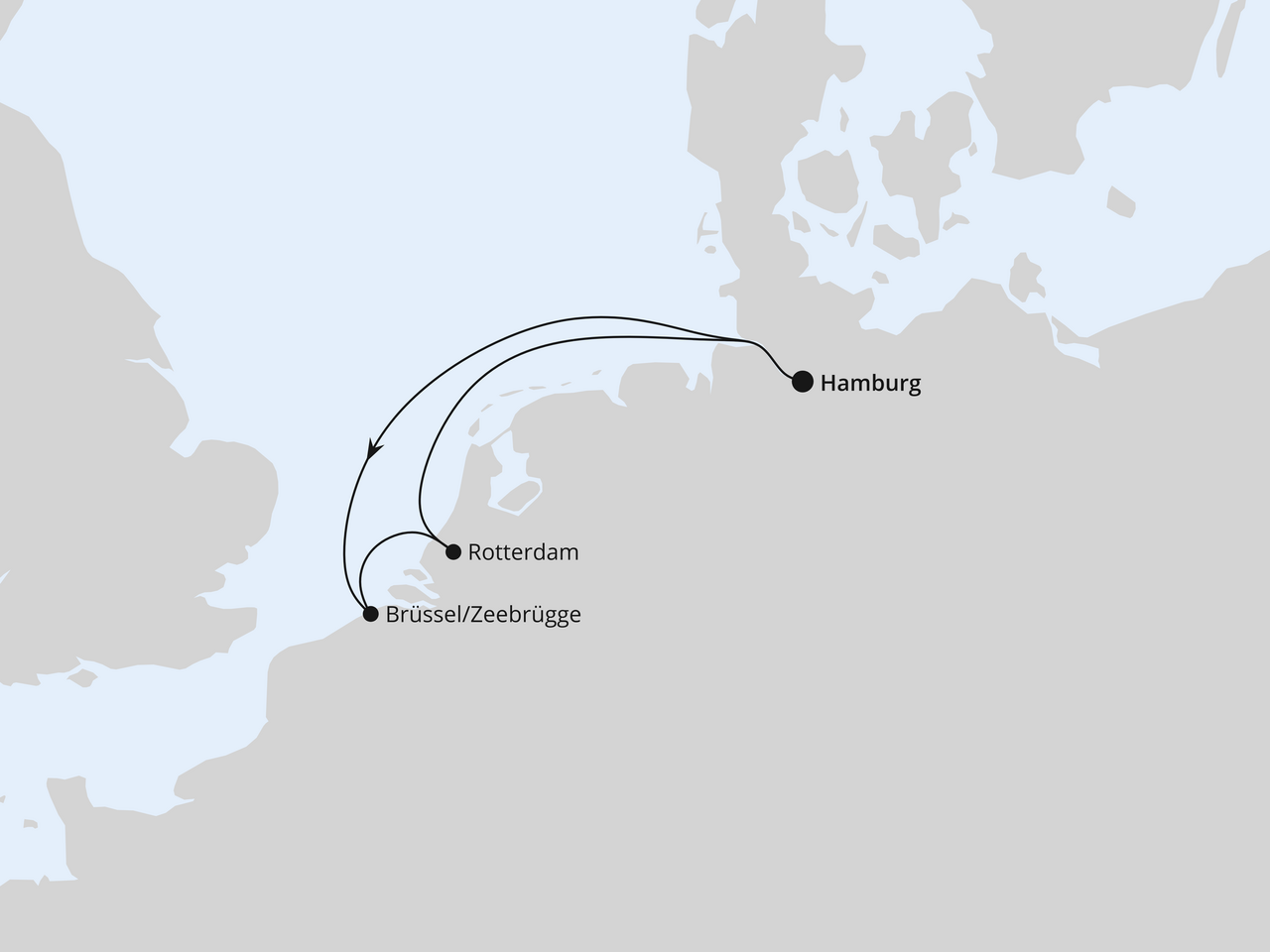 Routenkarte der Kreuzfahrt Schlager @ AIDA