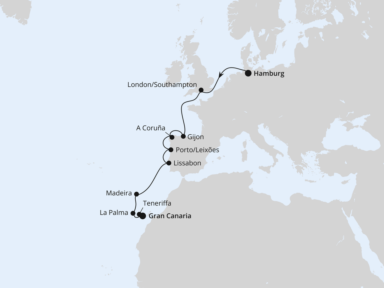 Westeuropa-Highlights ab Hamburg 2