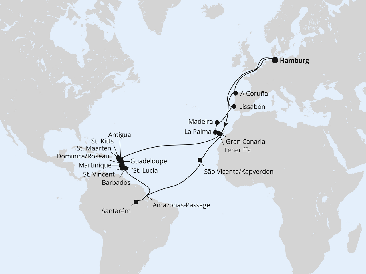 Große Winterpause Karibik mit Amazonas