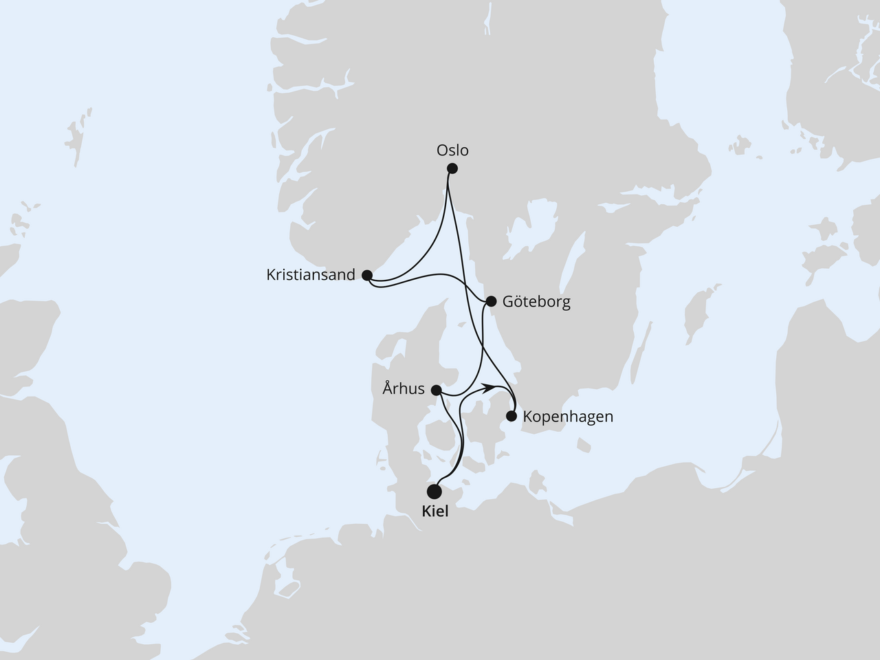 Silvesterreise nach Norwegen & Dänemark ab Kiel