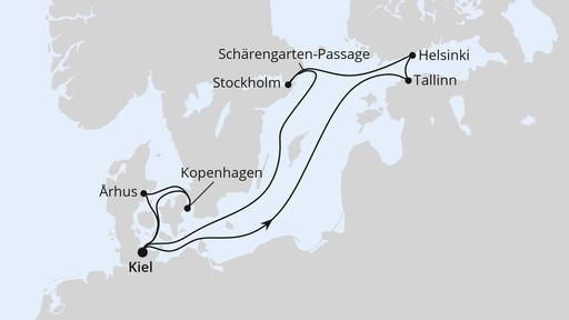 Routenverlauf Skandinavische Highlights im Advent ab Kiel 2