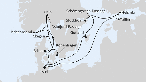 Routenverlauf Highlights der Nord- & Ostseeküste ab Kiel 1