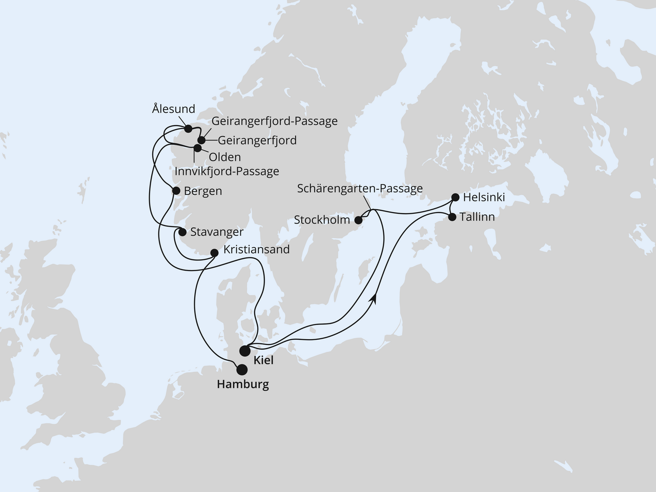 Ostsee & Norwegens Weltnaturerbe zu Ostern ab Kiel