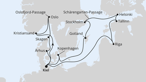 Routenverlauf Highlights der Nord- & Ostseeküste ab Kiel 2