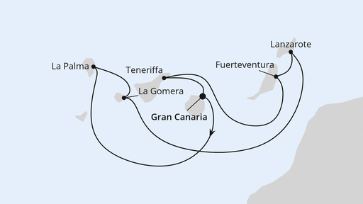 Routenverlauf Kanaren mit La Gomera