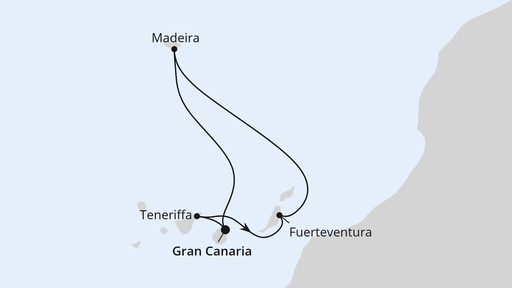 Routenverlauf Kanaren & Madeira ab Gran Canaria
