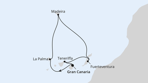Routenverlauf Kanaren & Madeira