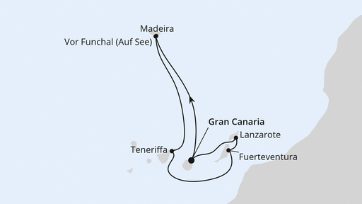 Routenverlauf Kanaren & Madeira ab Gran Canaria