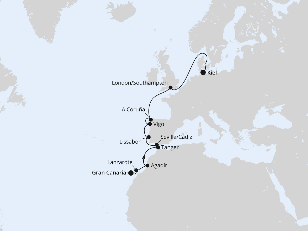 Westeuropa-Highlights mit Marokko ab Gran Canaria