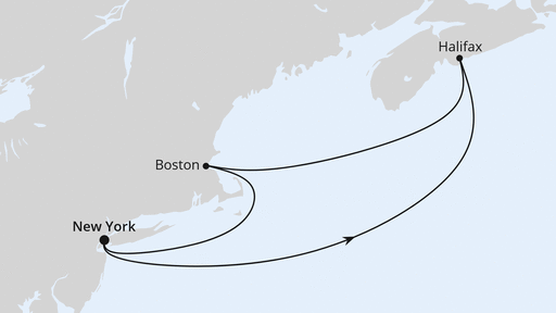 Routenverlauf Kanada & Indian Summer ab New York 2