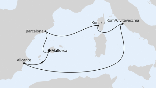 Routenverlauf Mediterrane Schätze zu Ostern ab Mallorca