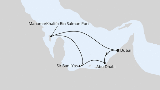 Routenverlauf Orient ab Dubai 2