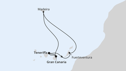 Routenverlauf Kanaren & Madeira ab Teneriffa 2