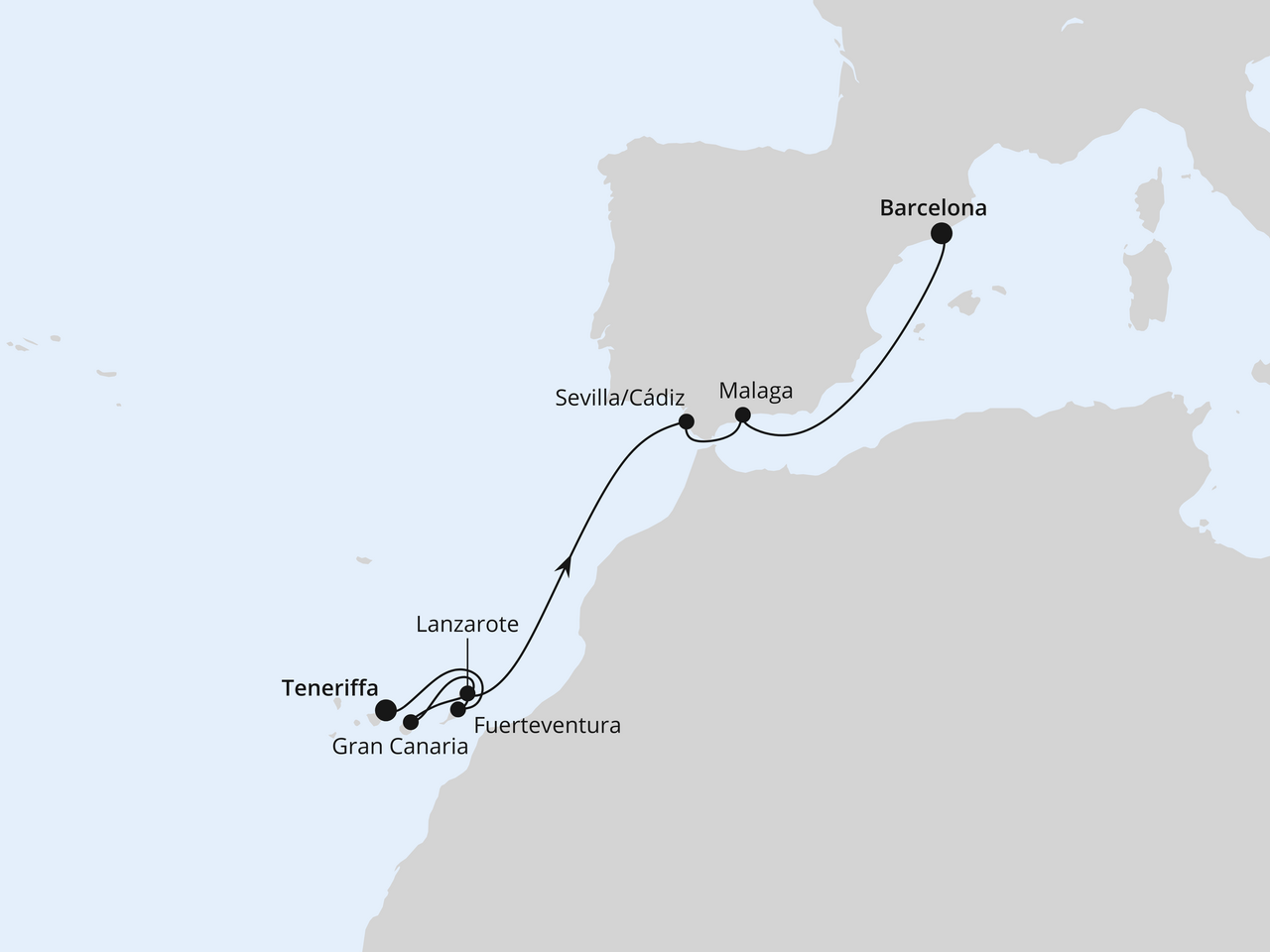 Kanaren & Andalusien ab Teneriffa 1