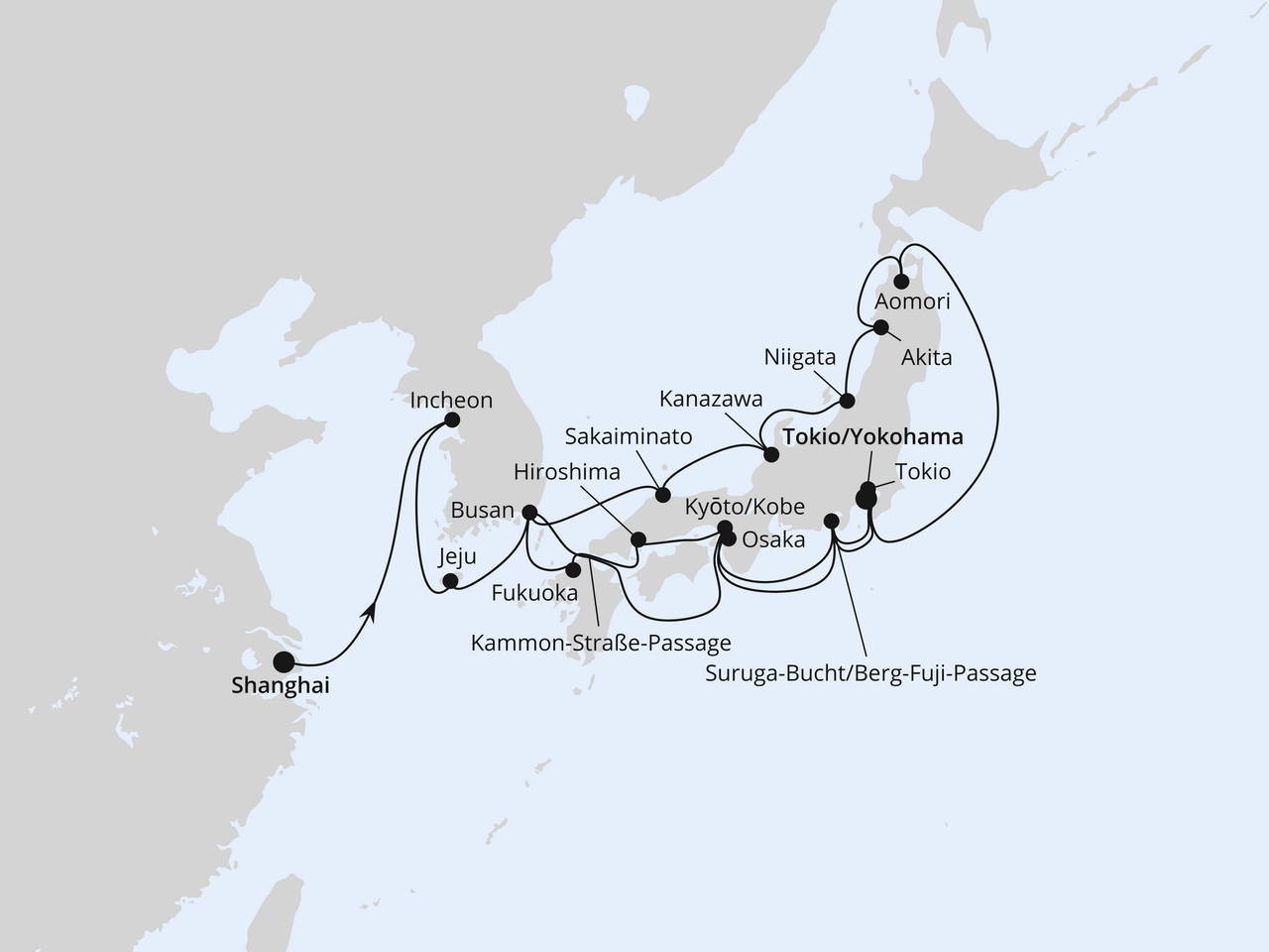 China, Südkorea & Japan zur Frühlingsblüte