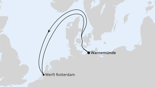 Routenverlauf AIDA Fan Cruise - Heimspiel an Bord