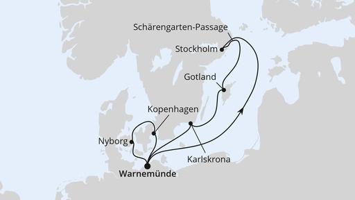 Routenverlauf Schweden & Dänemark ab Warnemünde 3