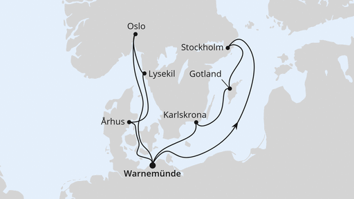 Routenverlauf Städte der Ostsee ab Warnemünde 2