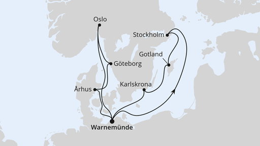 Routenverlauf Städte der Ostsee ab Warnemünde 2