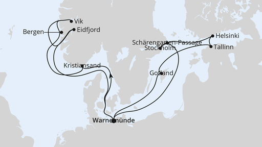 Routenverlauf Highlights der Nord- & Ostseeküste 2