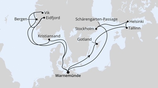 Routenverlauf Highlights der Nord- & Ostseeküste 2