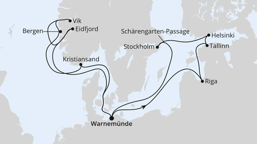 Routenverlauf Highlights der Nord- & Ostseeküste 2