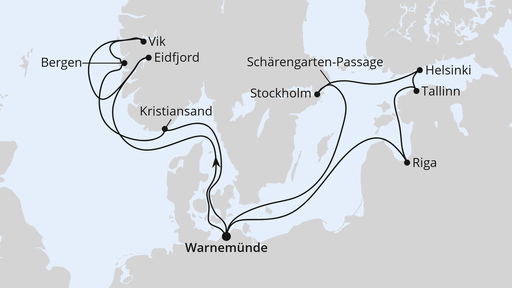 Routenverlauf Highlights der Nord- & Ostseeküste 2