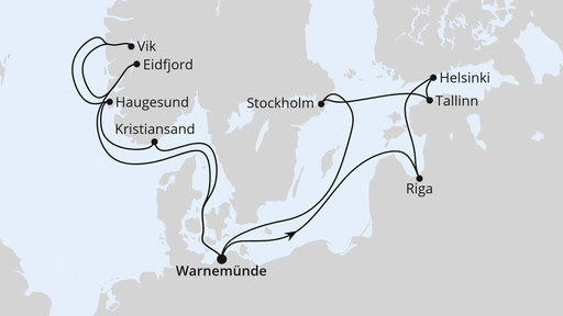Routenverlauf Highlights der Nord- und Ostseeküste 2
