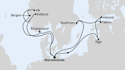 Routenverlauf Highlights der Nord- und Ostseeküste 2