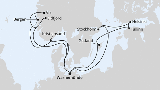 Routenverlauf Highlights der Nord- & Ostseeküste 2