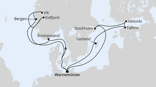 Routenverlauf Highlights der Nord- und Ostseeküste 2