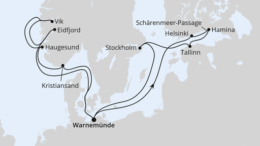 Routenverlauf Highlights der Nord- und Ostseeküste 2