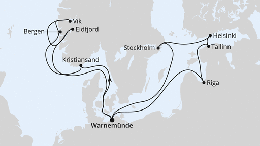 Routenverlauf Highlights der Nord- und Ostseeküste 2