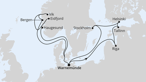 Routenverlauf Highlights der Nord- und Ostseeküste 2