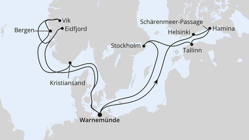 Routenverlauf Highlights der Nord- und Ostseeküste 2